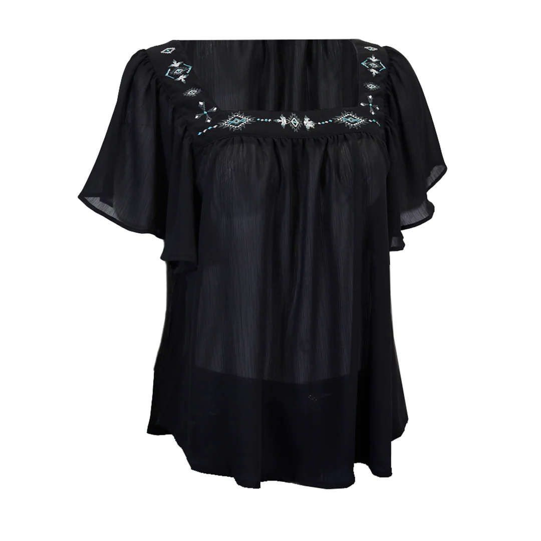 Cowgirl Hardware Women's Aztec Fluter Blouse