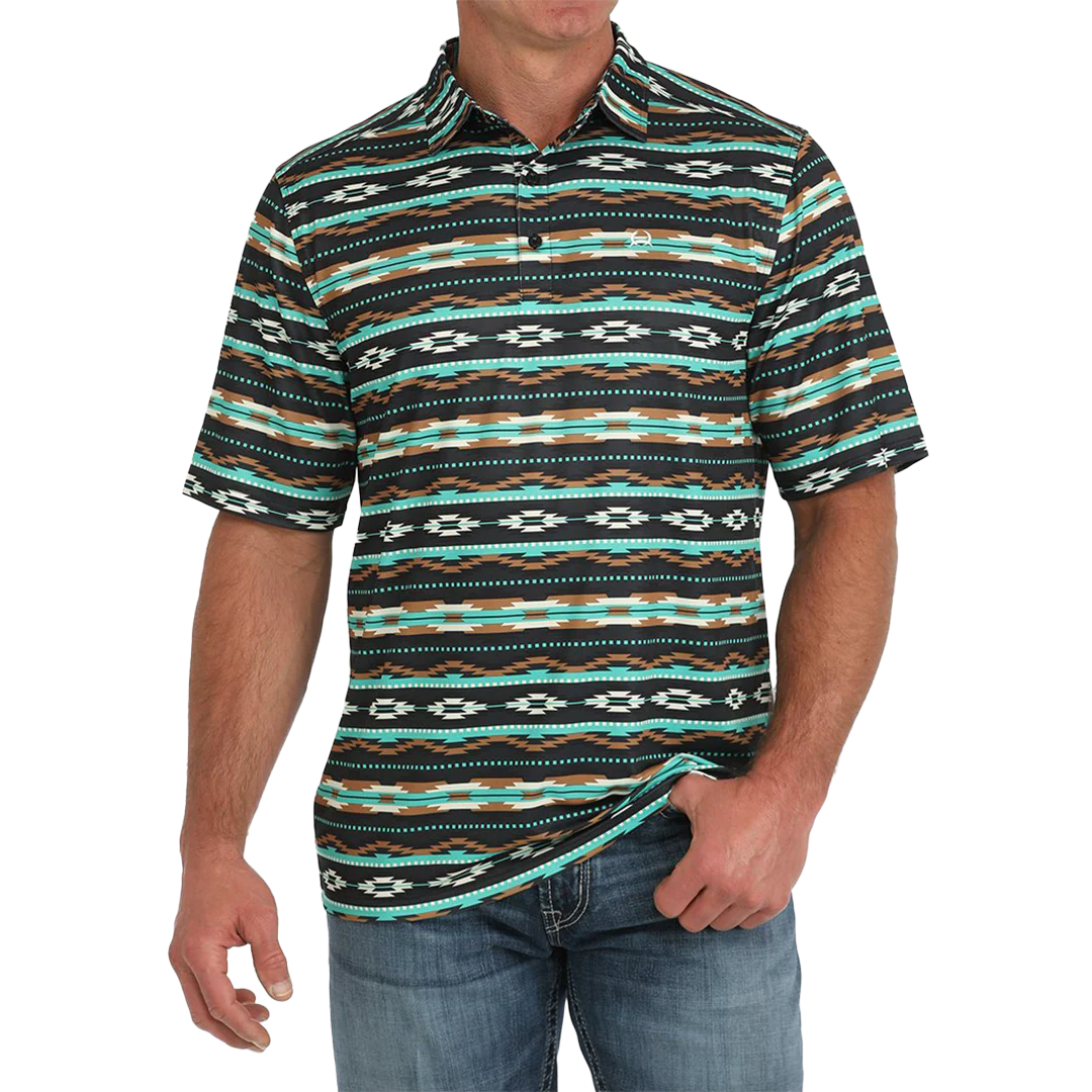 Cinch Men's Arena Flex Southwestern Print Polo