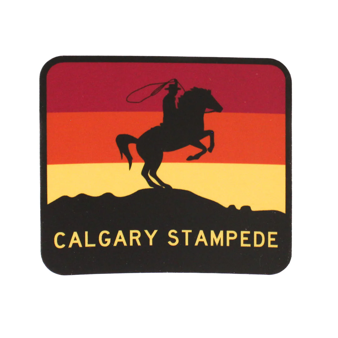 Calgary Stampede Bucking Horse Square Sticker