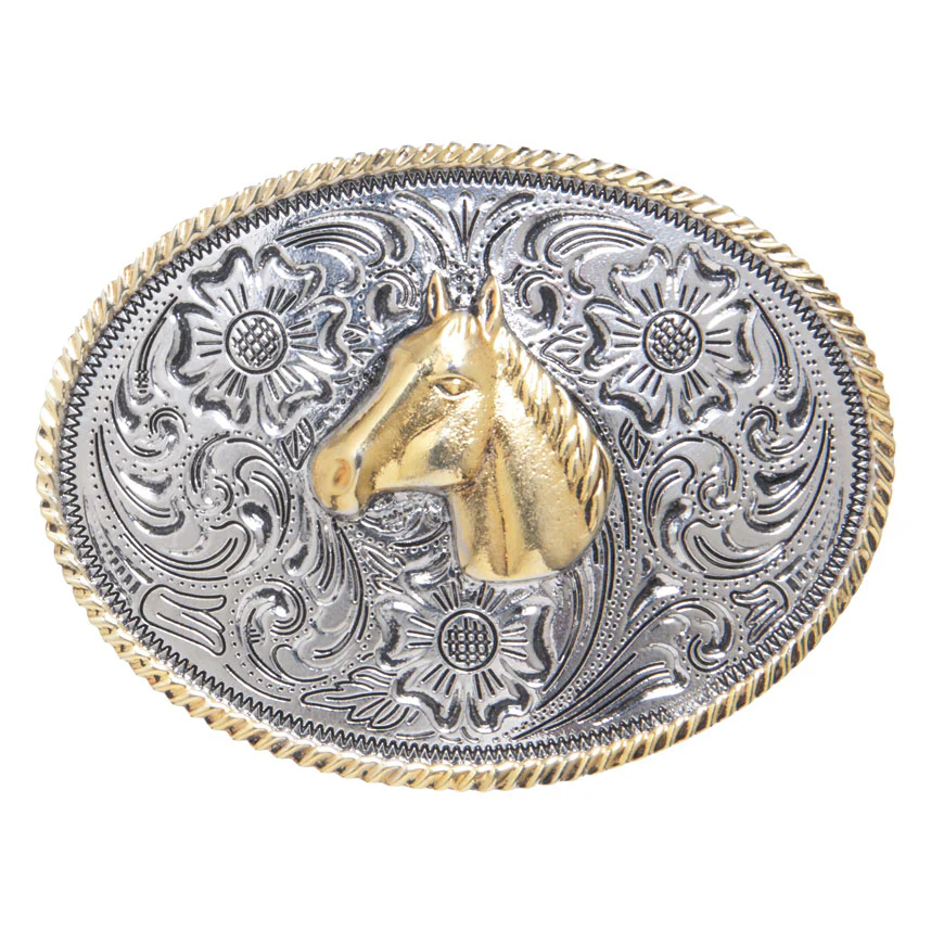 AndWest Kids' Horsehead Rope Edge Oval Buckle