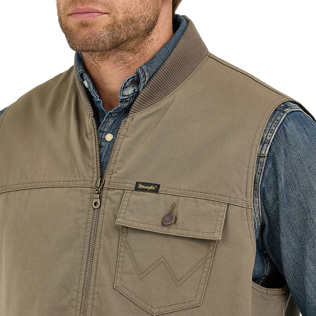 Wrangler Men’s Quilt Lined Rancher Vest