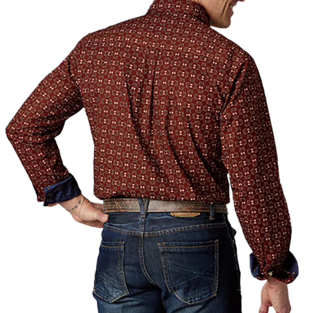 Roper Men's Ikat Arrows Long Sleeve Snap Shirt