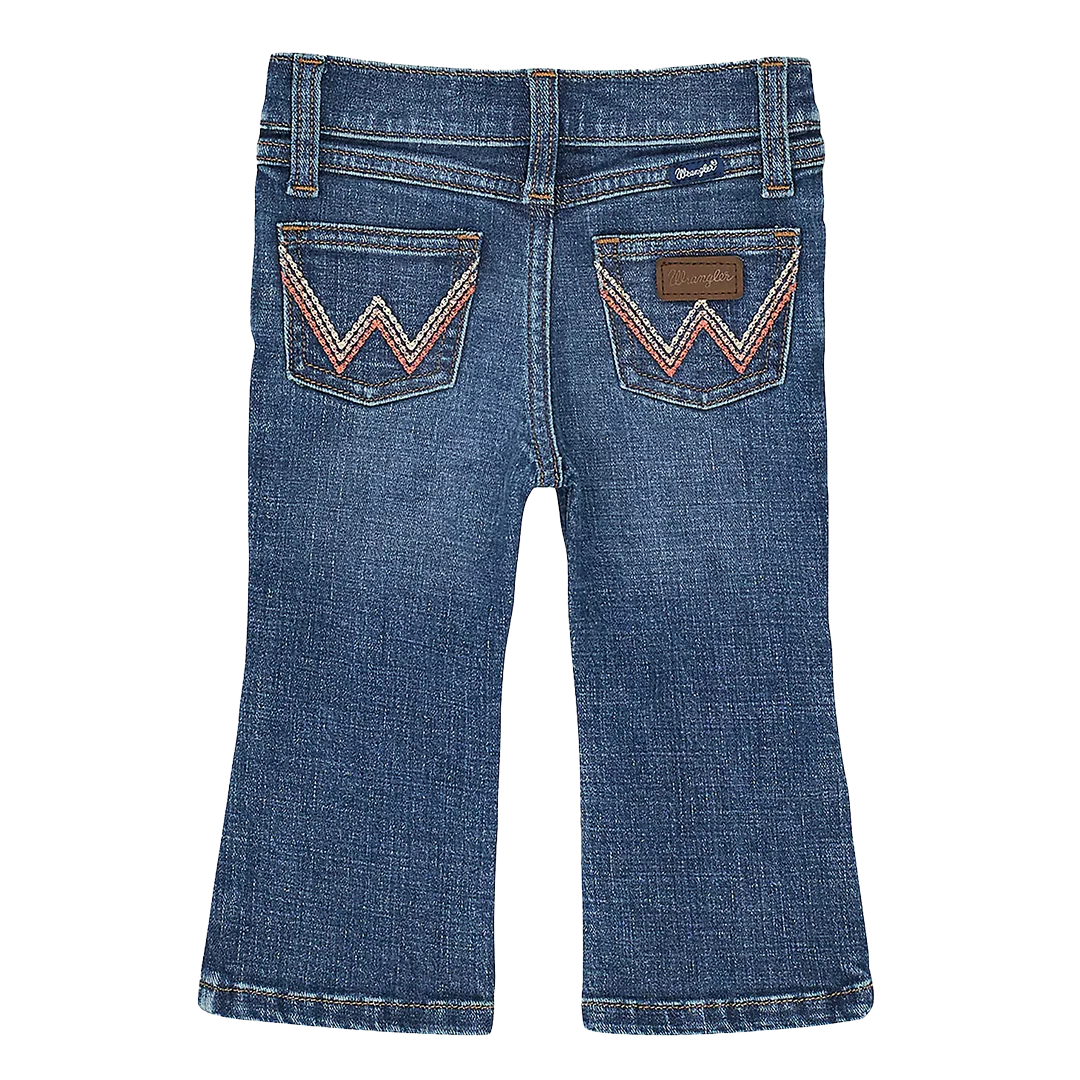 Wrangler Girls' W Stitched Bootcut Jeans