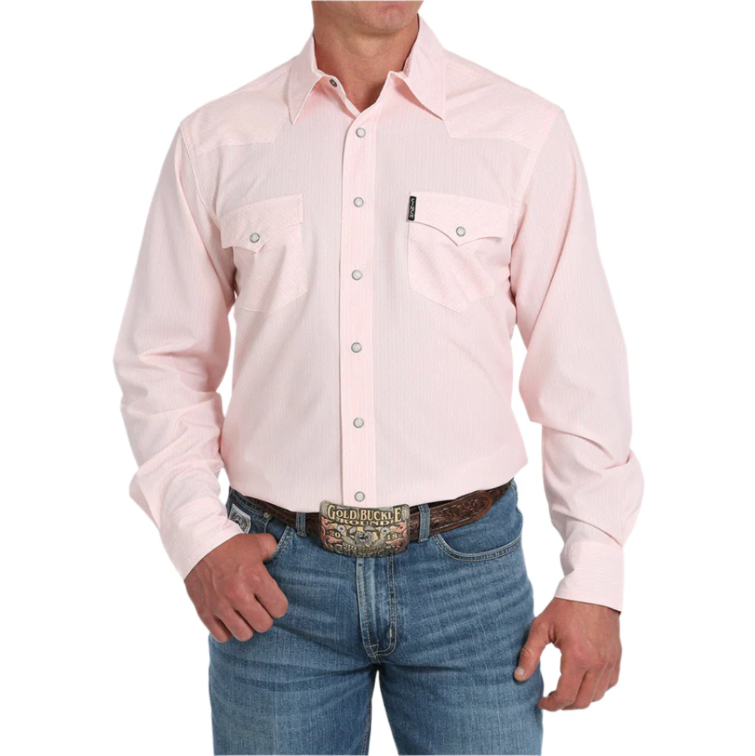 Cinch Men' Geometric Print Long Sleeve Button Shirt