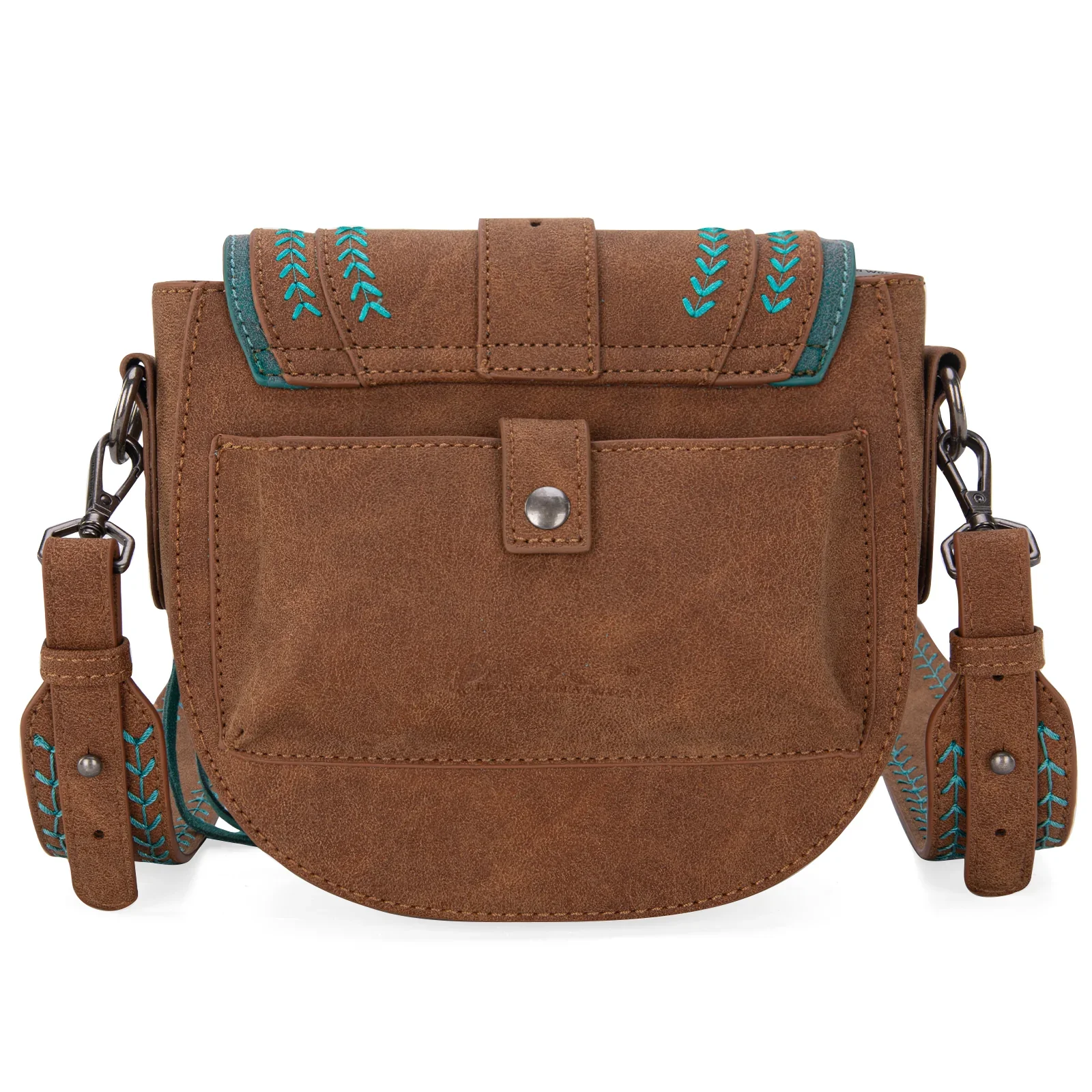 Montana West Buckle Fringe Collection Saddle Bag/Crossbody