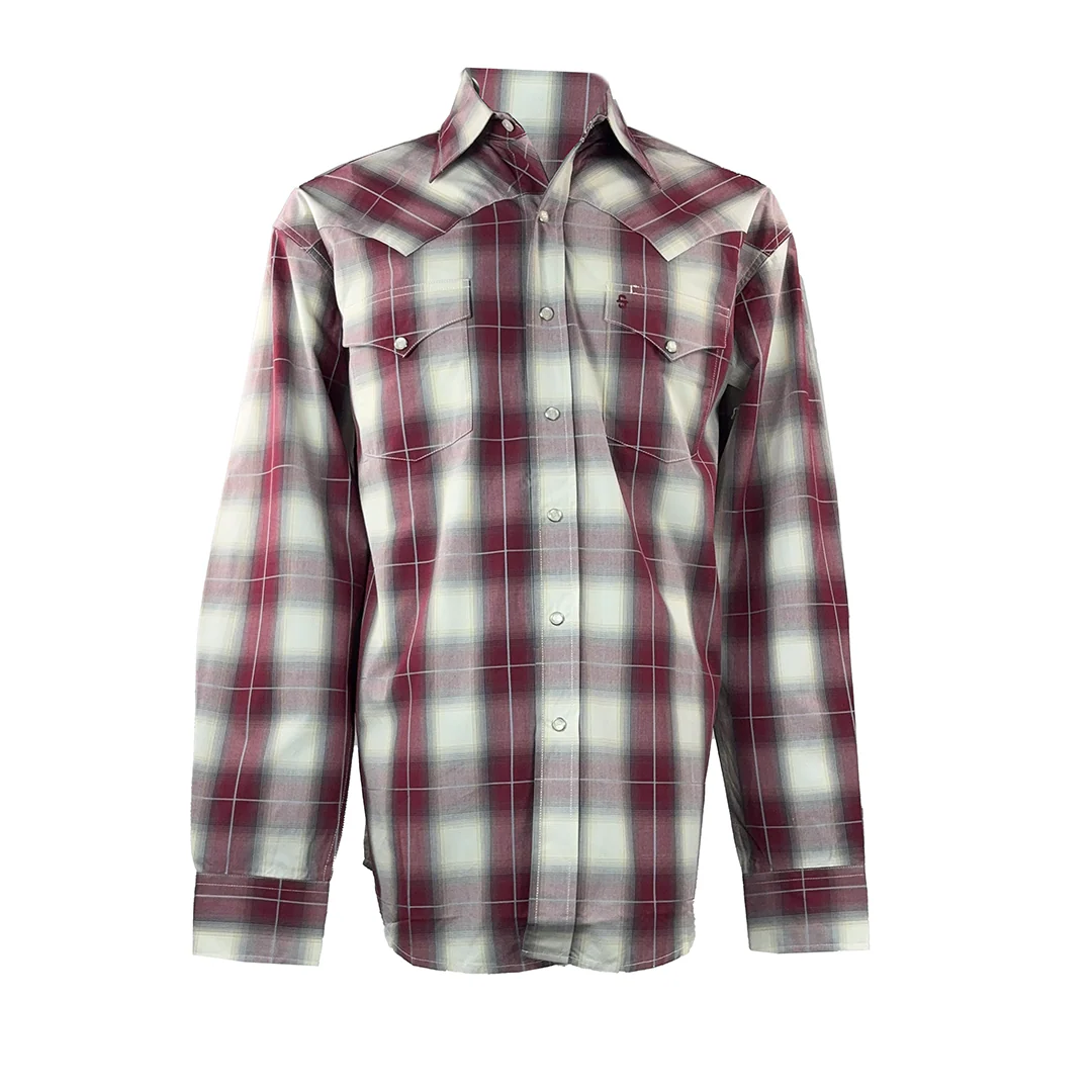 Stetson Men's Plaid Long Sleeve Snap Shirt