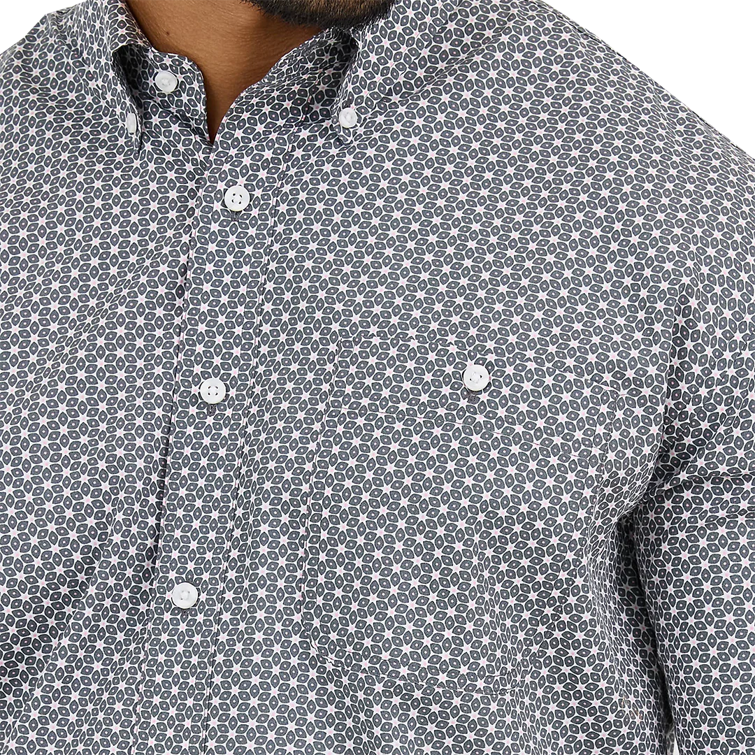 Wrangler Men's Bucking Cancer Long Sleeve Snap Shirt