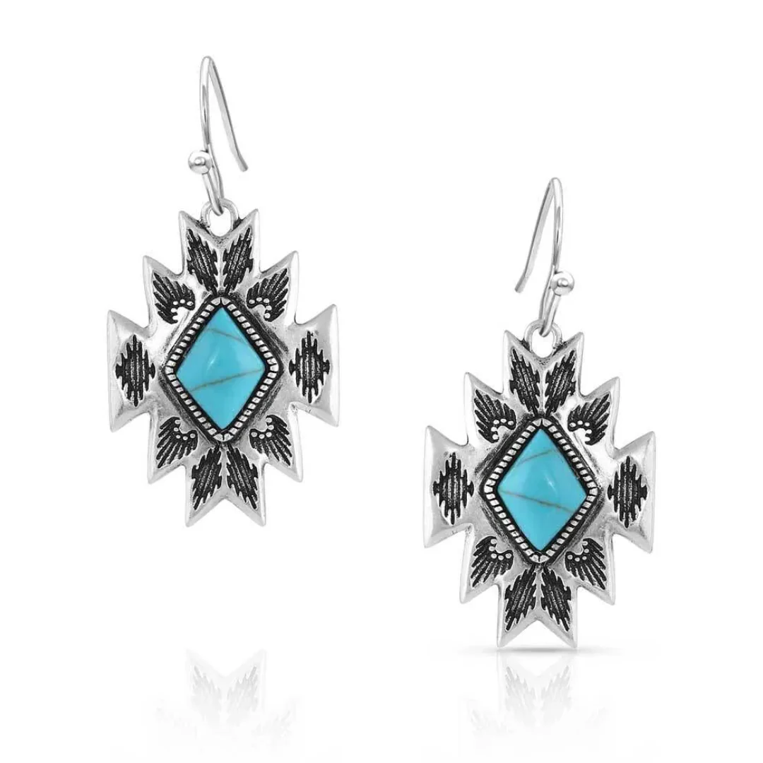 Montana Silversmith's Women's Turquoise Star Pendant Earrings