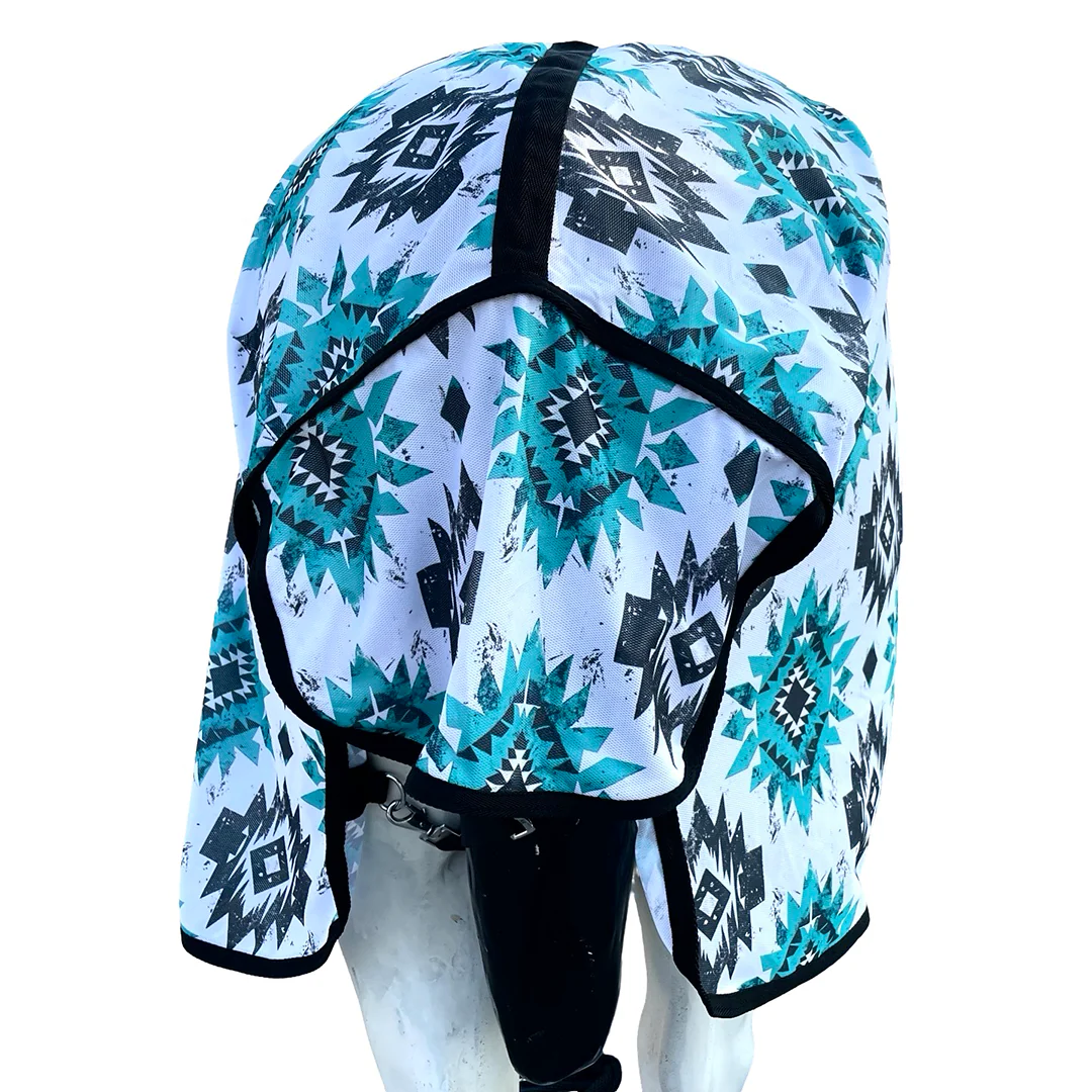 Tech Equestrian Aztec Print Fly Sheet with Attached Hood