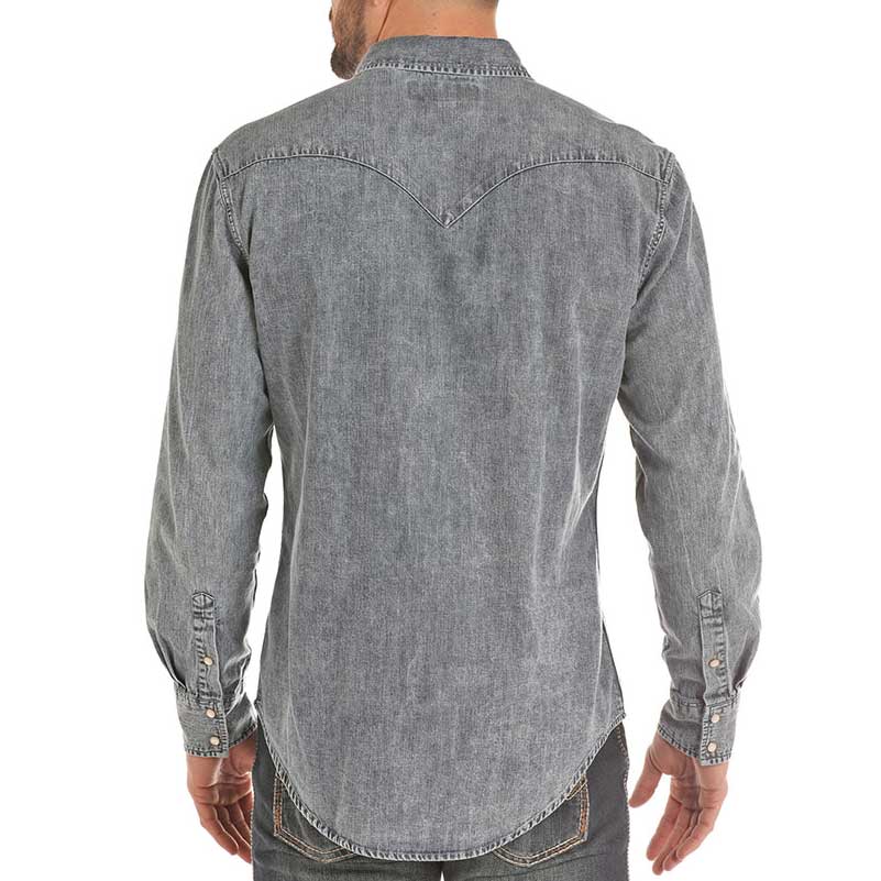 Rock & Roll Cowboy Men's Washed Denim Shirt