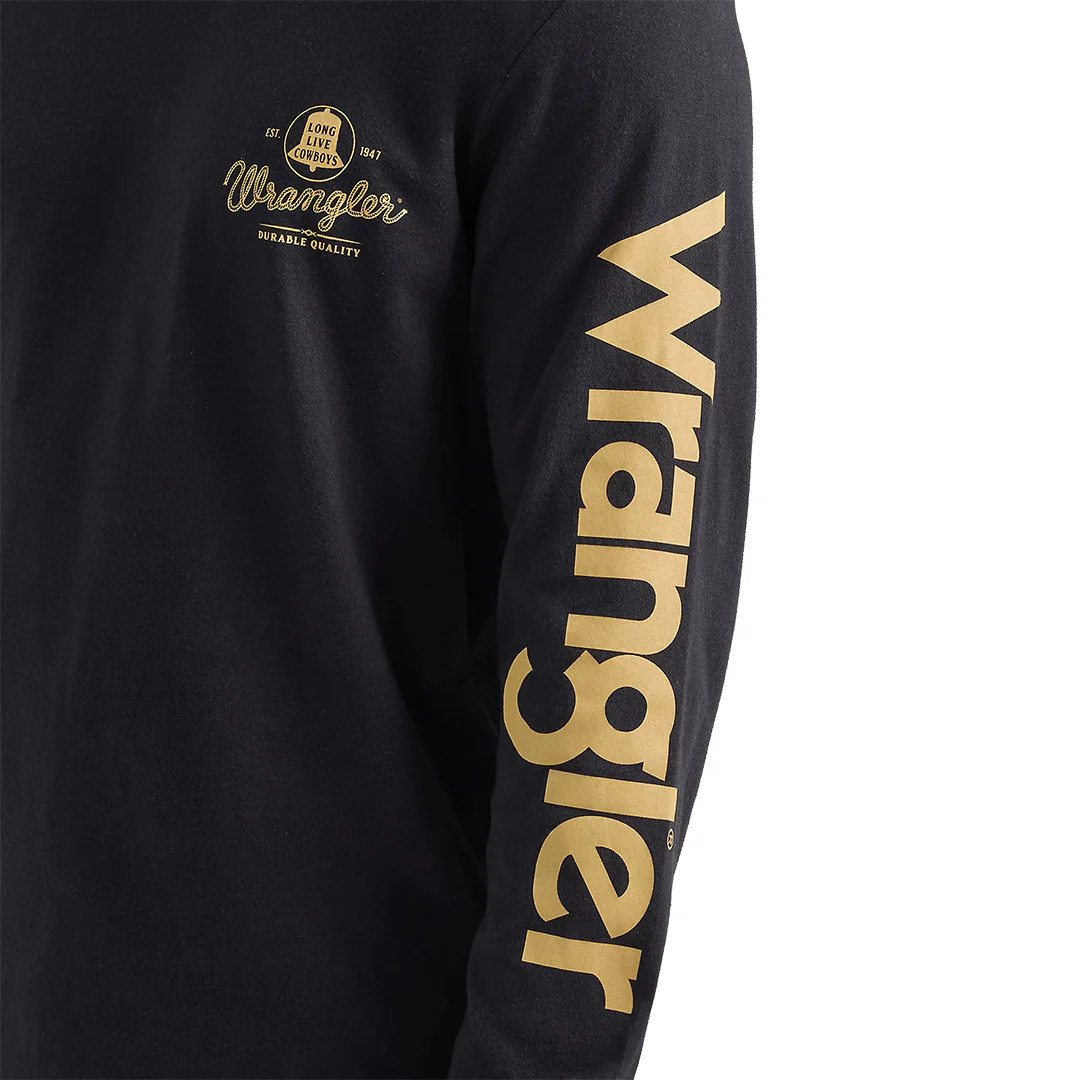 Wrangler Men's Bucking Bull Long Sleeve Graphic T-Shirt