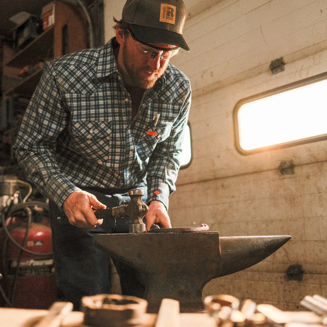 Wrangler Men's Flame Resistant Plaid Work Shirt