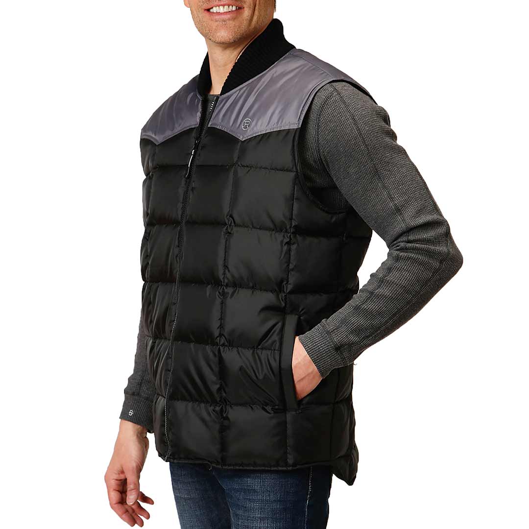 Roper Men's Contrast Yoke Quilted Vest