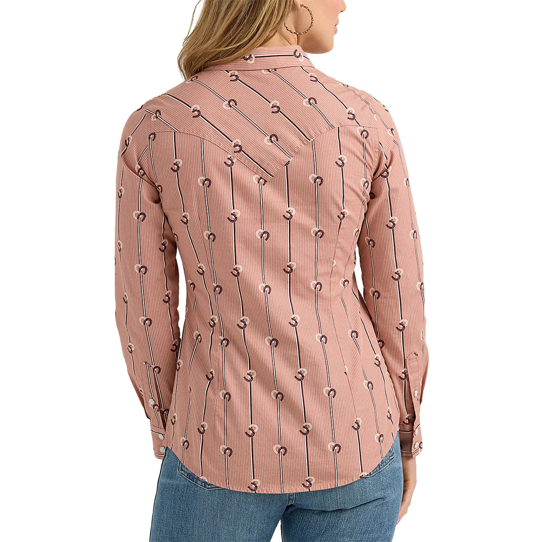 Wrangler Women's Retro Stripe Western Snap Shirt