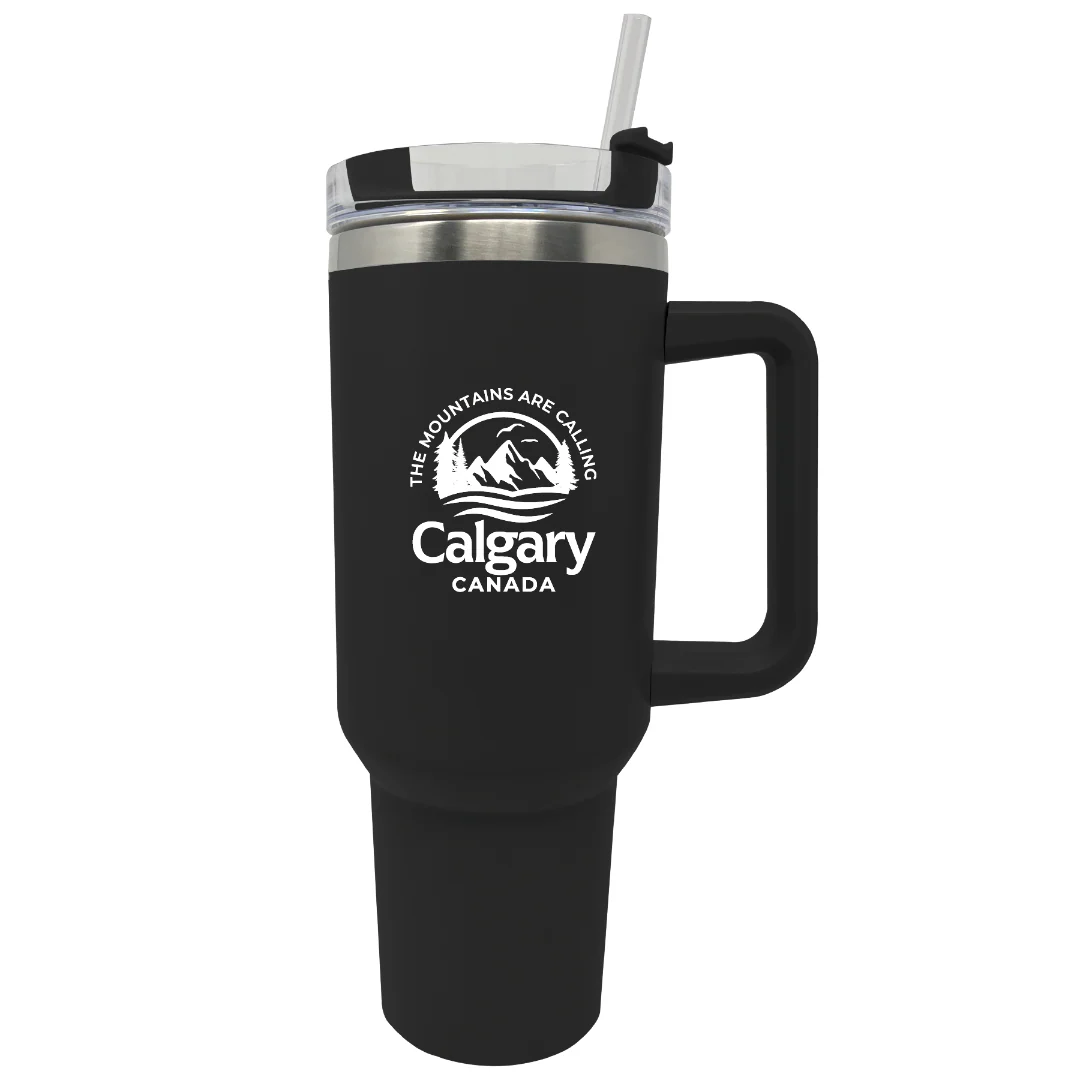 The Mountains Are Calling Handled Tumbler