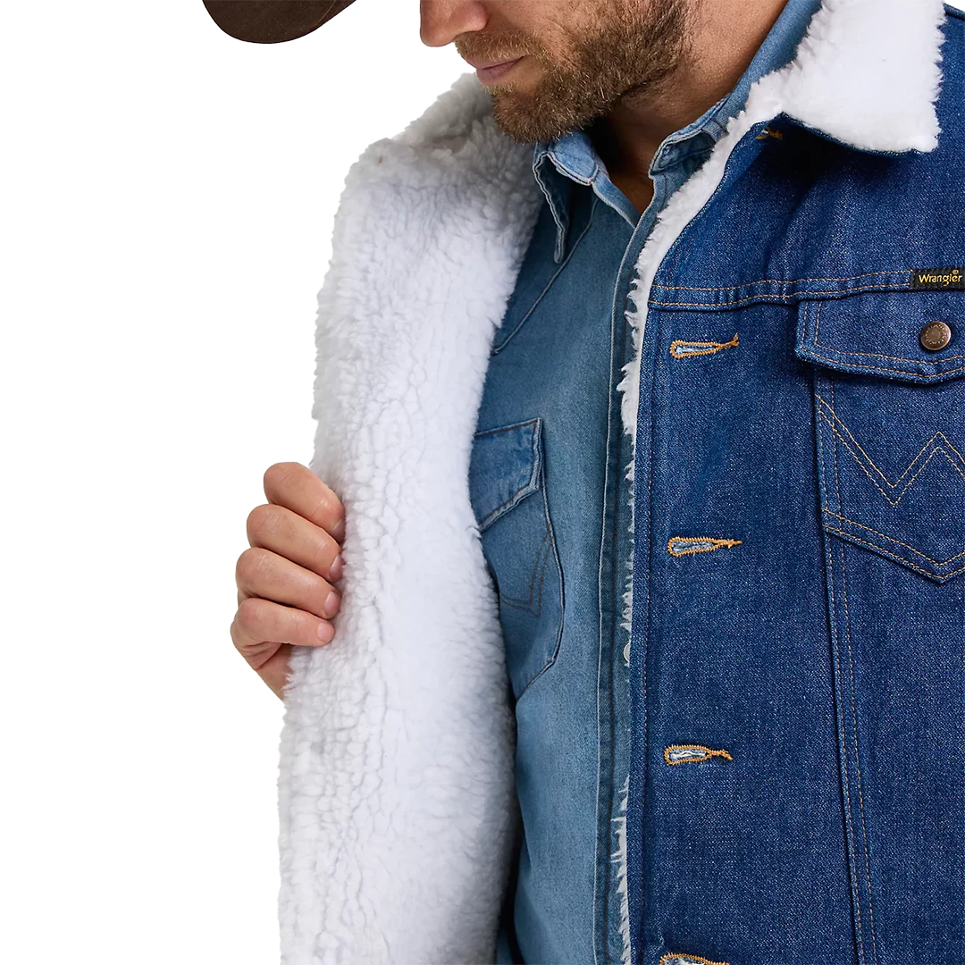 Wrangler Men's Sherpa Lined Denim Jacket
