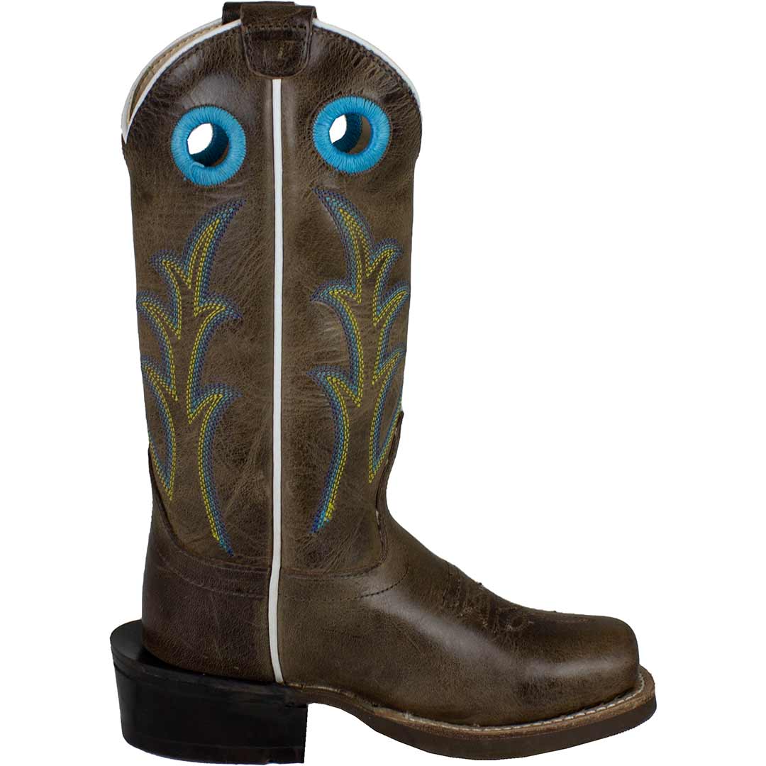 Old West Youth Square Toe Cowboy Boots
