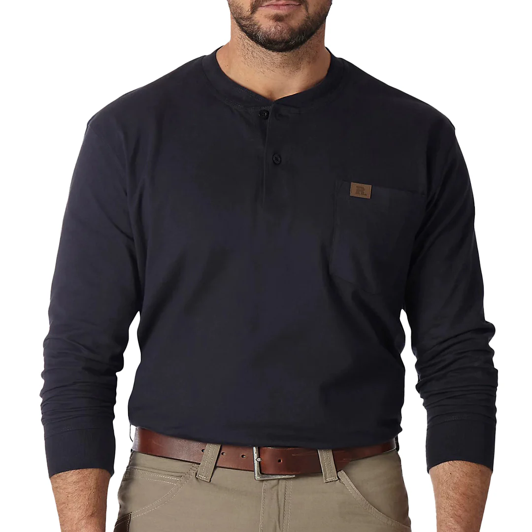 Wrangler RIGGS Workwear Men's Long Sleeve Solid Henley