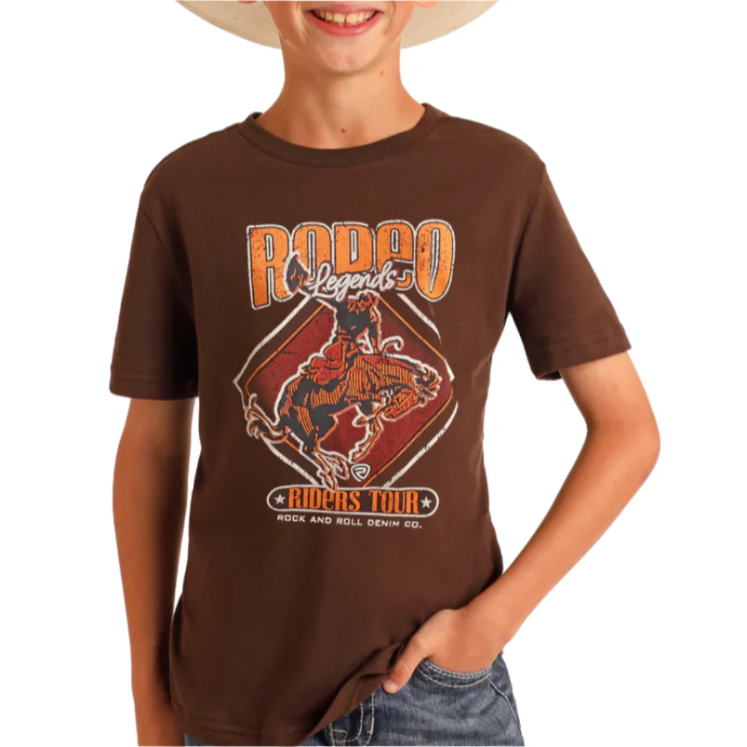 Rock & Roll Denim Boys' Bucking Bronco Graphic T-Shirt
