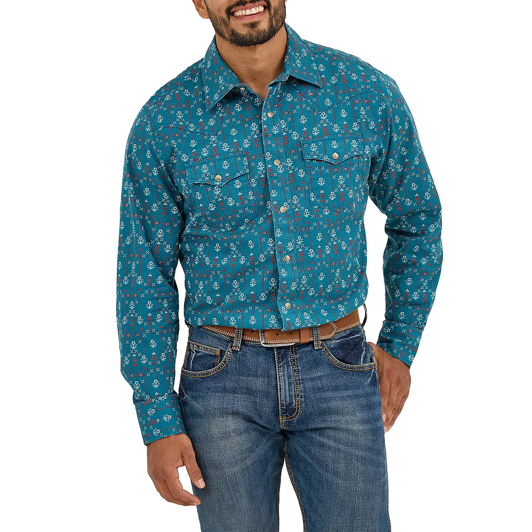 Wrangler Men's Retro Premium Long Sleeve Snap Shirt