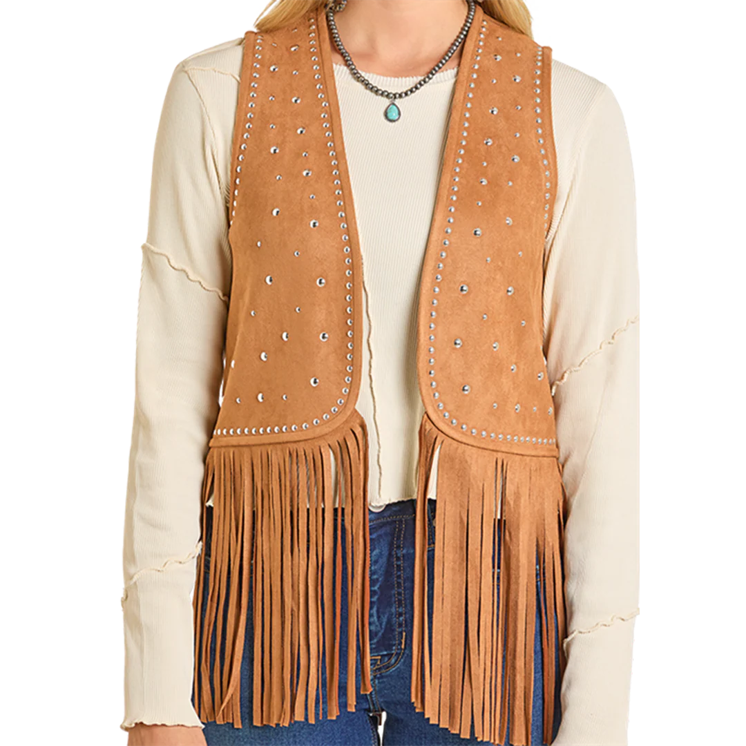 Rock & Roll Cowgirl Women's Studded Fringe Vest