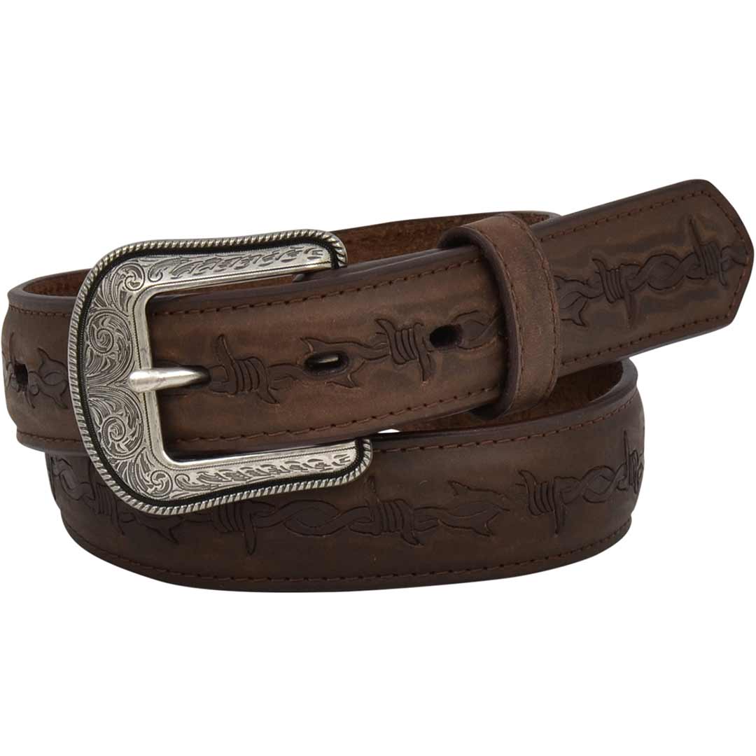 3D Belt Company Boys' Barbed Wire Embossed Belt