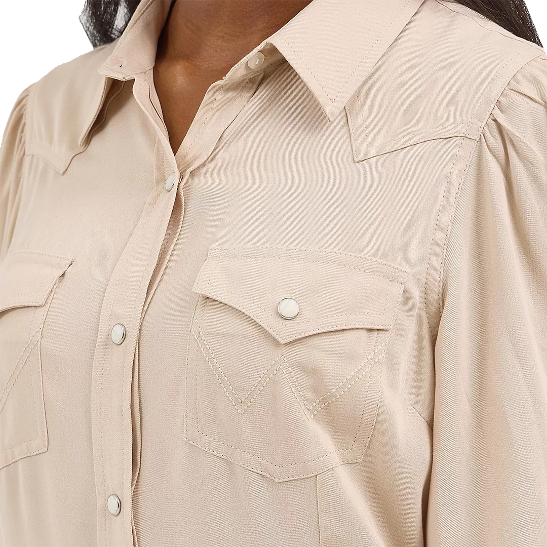 Wrangler Women's Poet Sleeve Western Shirt