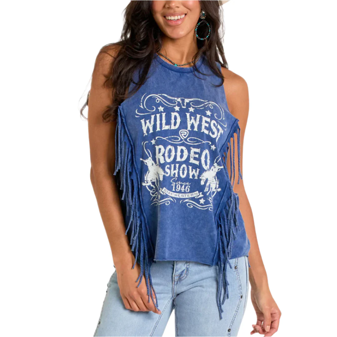 Rock & Roll Cowgirl Women's Wild West Fringe Tank Top