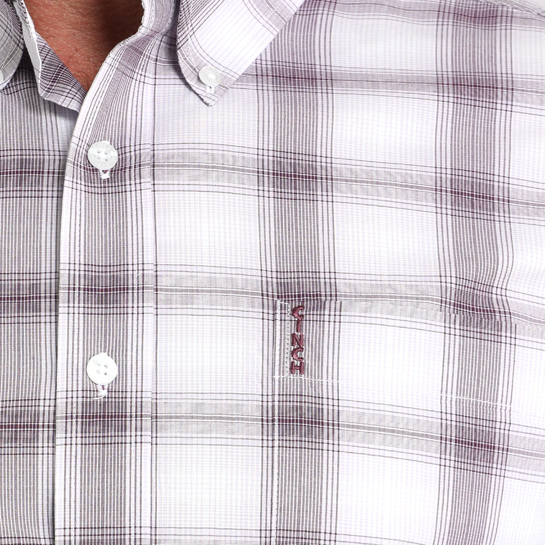 Cinch Men's Plaid Long Sleeve Button-Down Shirt