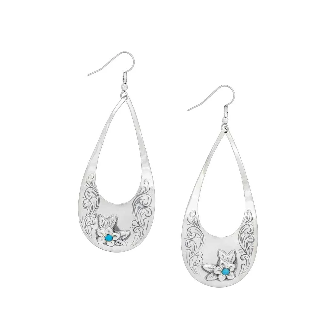 Vogt Silversmiths The Turquoise Blossom Teardrop Earrings
