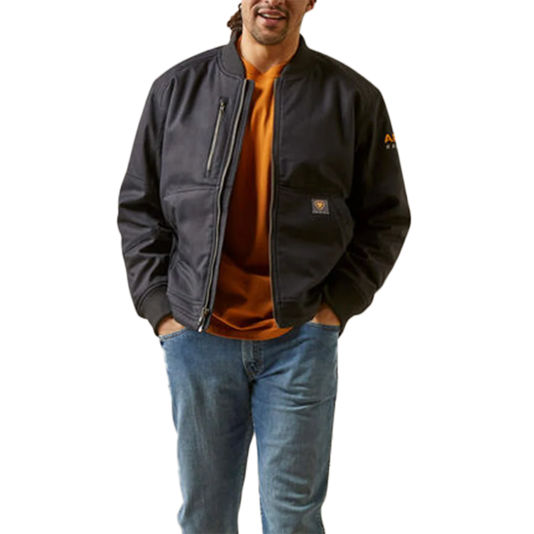 Ariat Men's Rebar Stretch Canvas Bomber Jacket