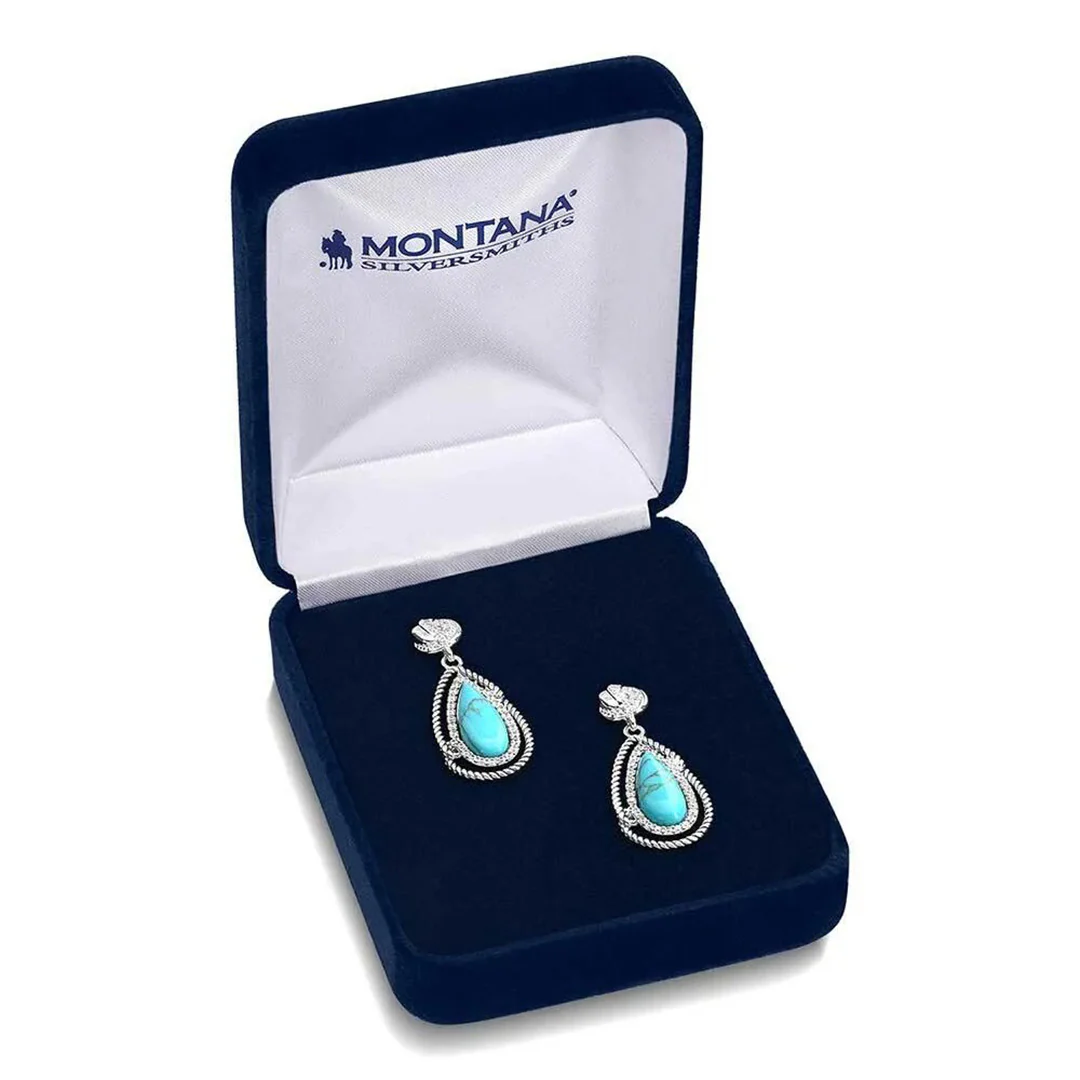 Montana Silversmiths Tied & True Turquoise Earrings