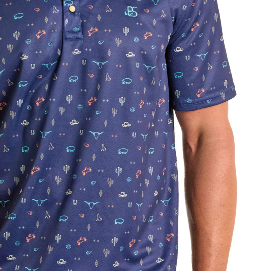 Panhandle Men's Western Print Performance Polo