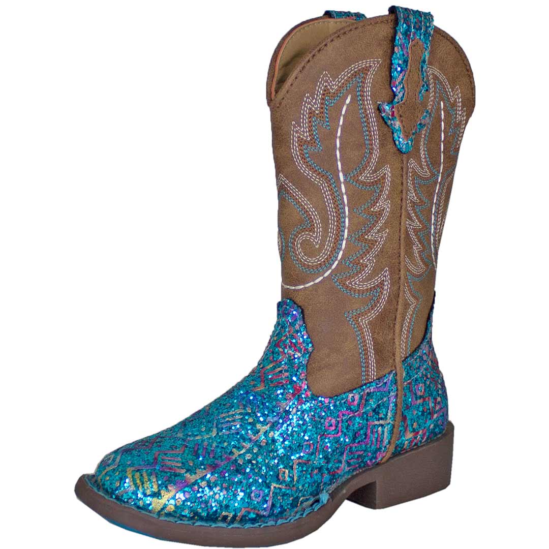 Roper Girls' Aztec Glitter Cowgirl Boots