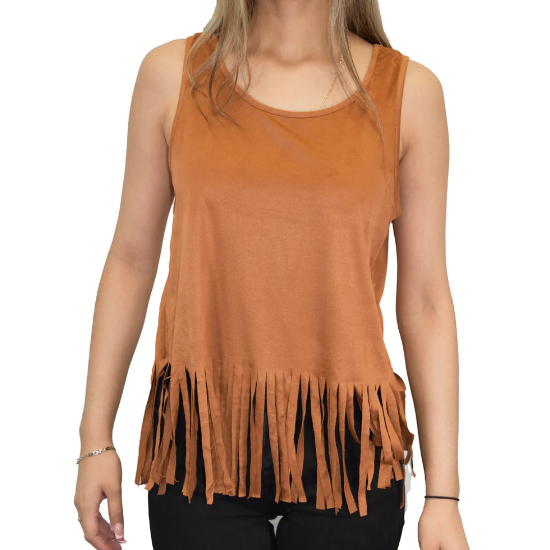 Cowgirl Hardware Women's Faux Suede Fringe Tank