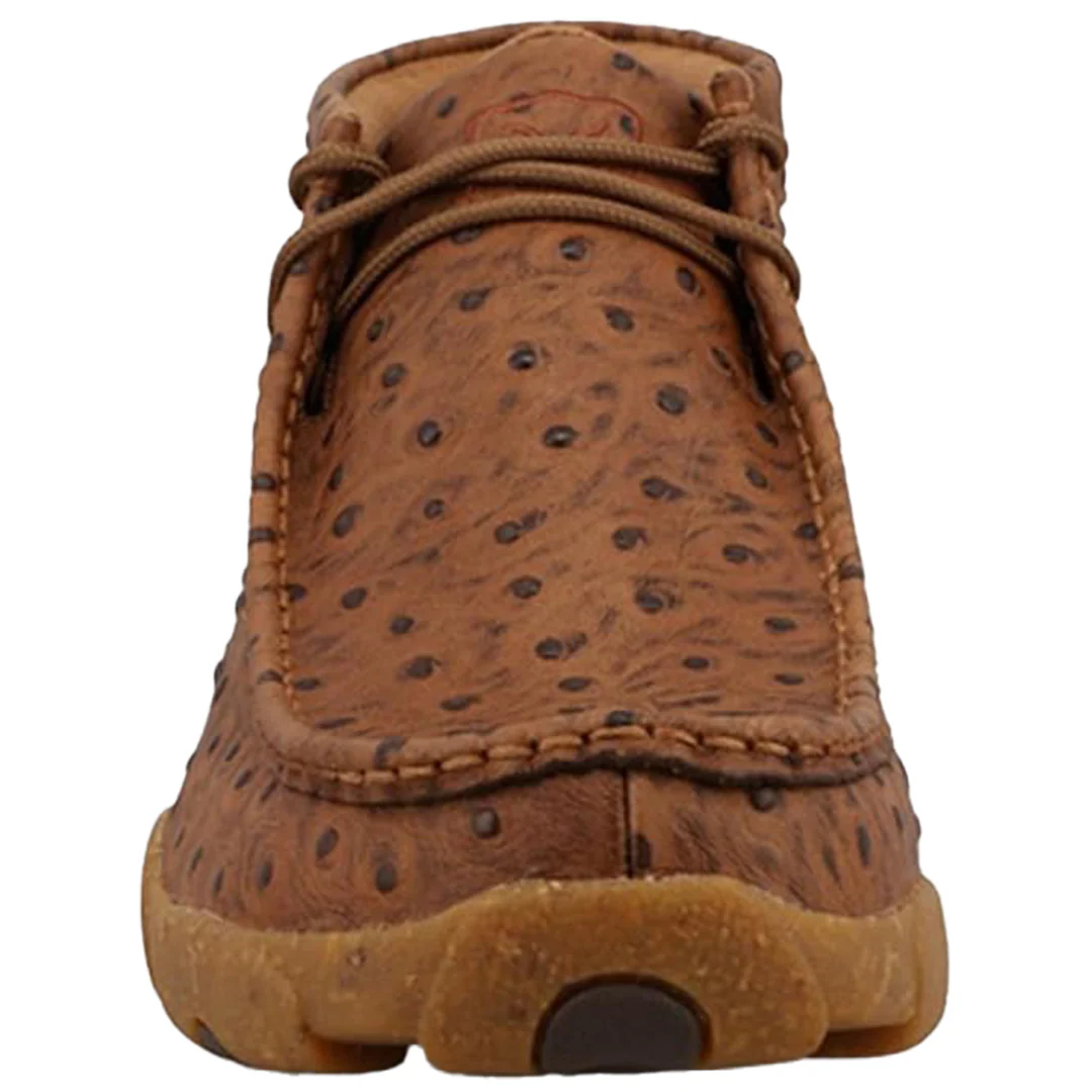Twisted X Men's Cognac Ostrich Print Chukka Driving Mocs