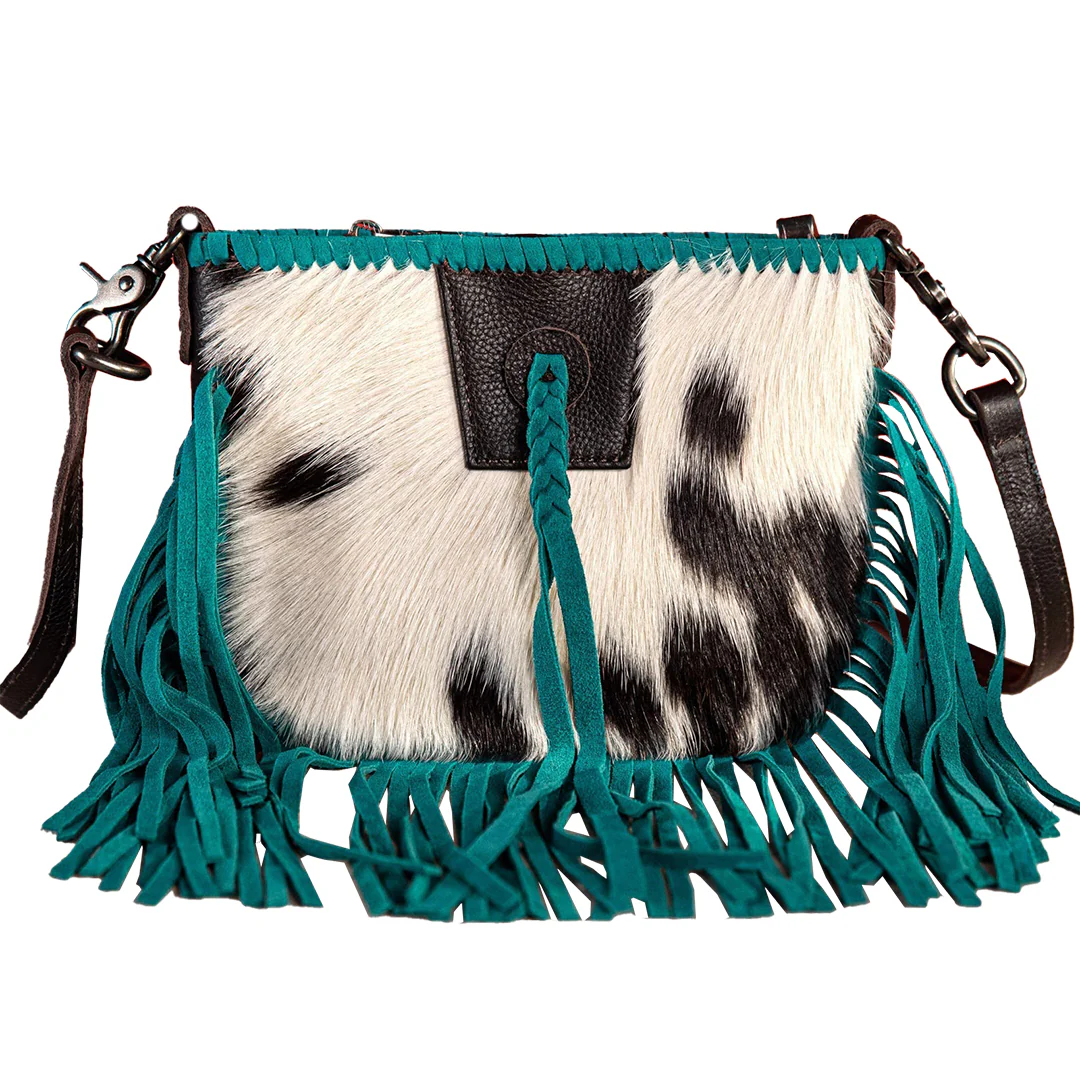 Montana West Genuine Leather Fringe Crossbody Bag