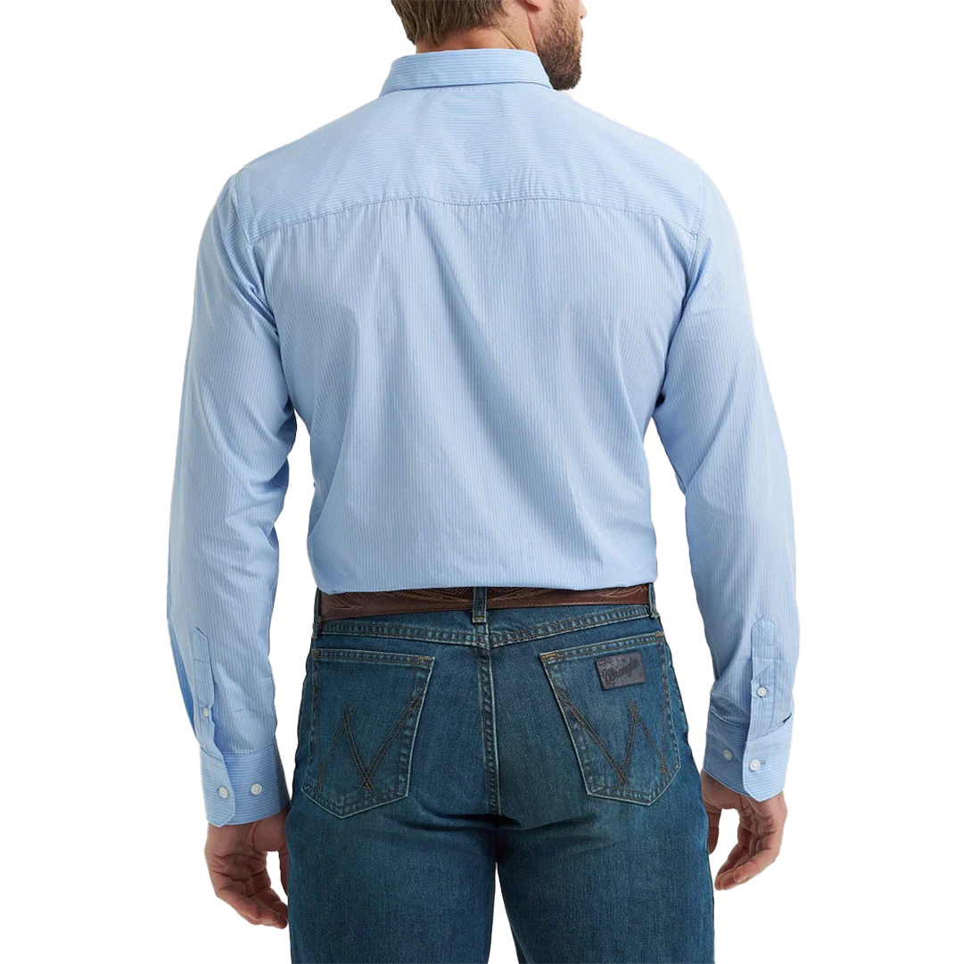 Wrangler Men's Cody Johnson Stripe Long Sleeve Button Shirt