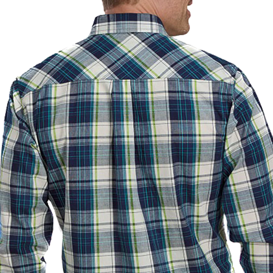 Roper Men's Plaid Snap Shirt In Blue
