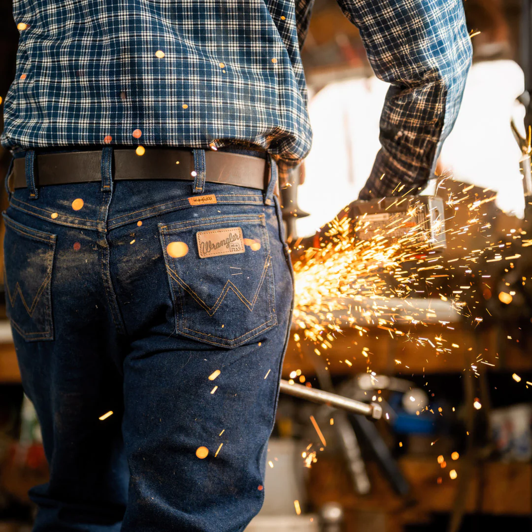 Wrangler Men's Flame Resistant Plaid Work Shirt