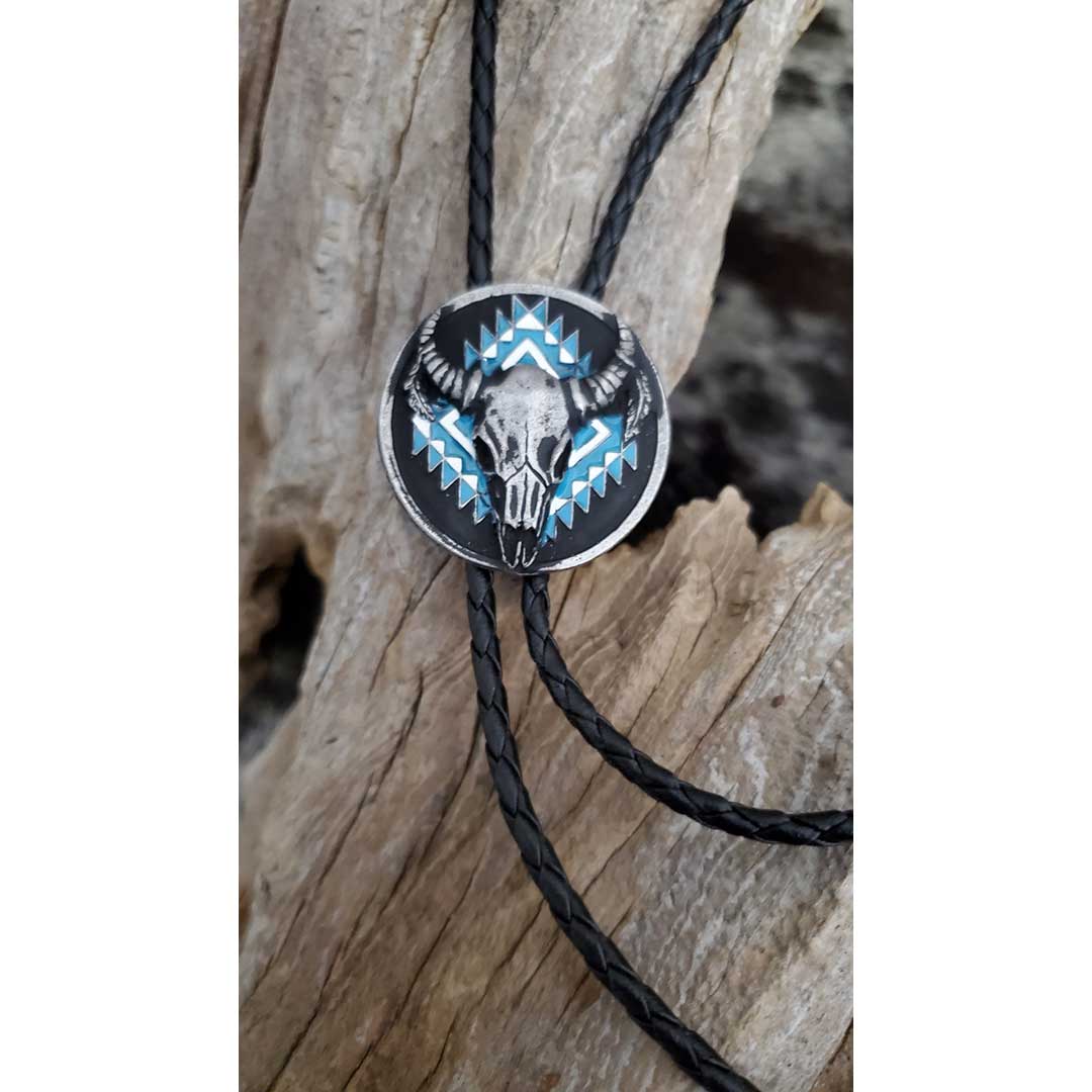 Austin Accent Men's Steer Skull Bolo Tie