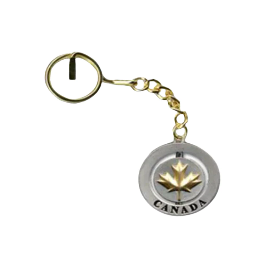Postcard Souvenirs Maple Leaf Key Tag