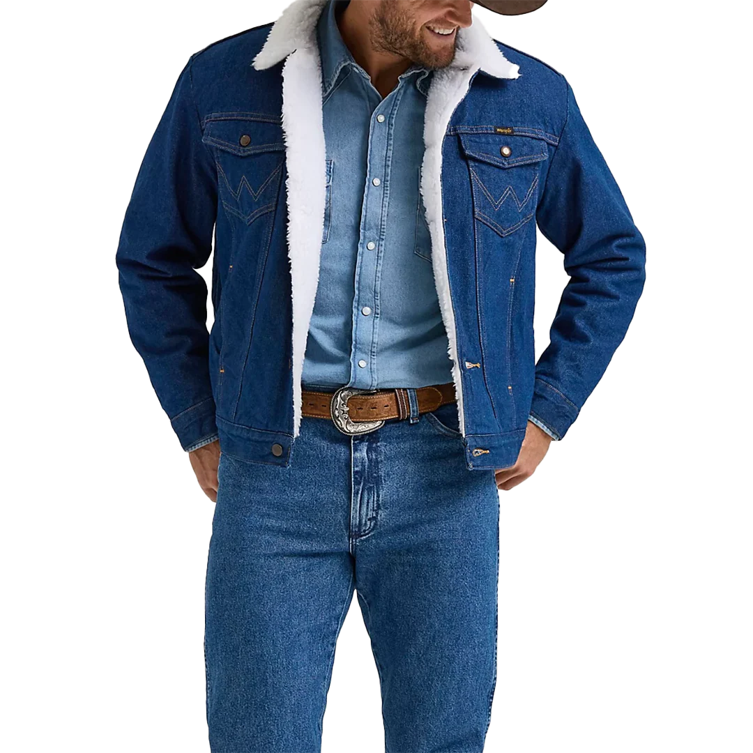 Wrangler Men's Sherpa Lined Denim Jacket