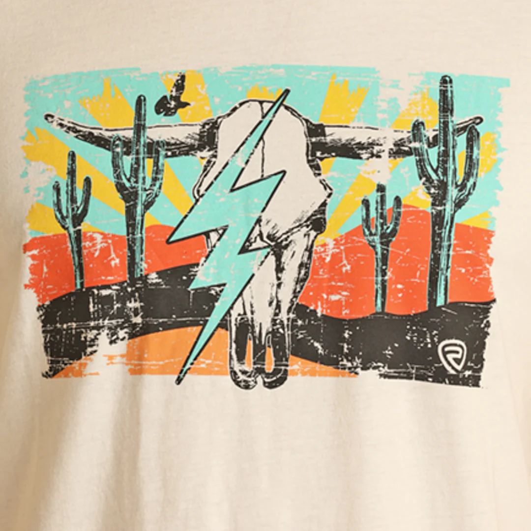 Rock & Roll Cowboy Men's Desert Steer Graphic T-Shirt