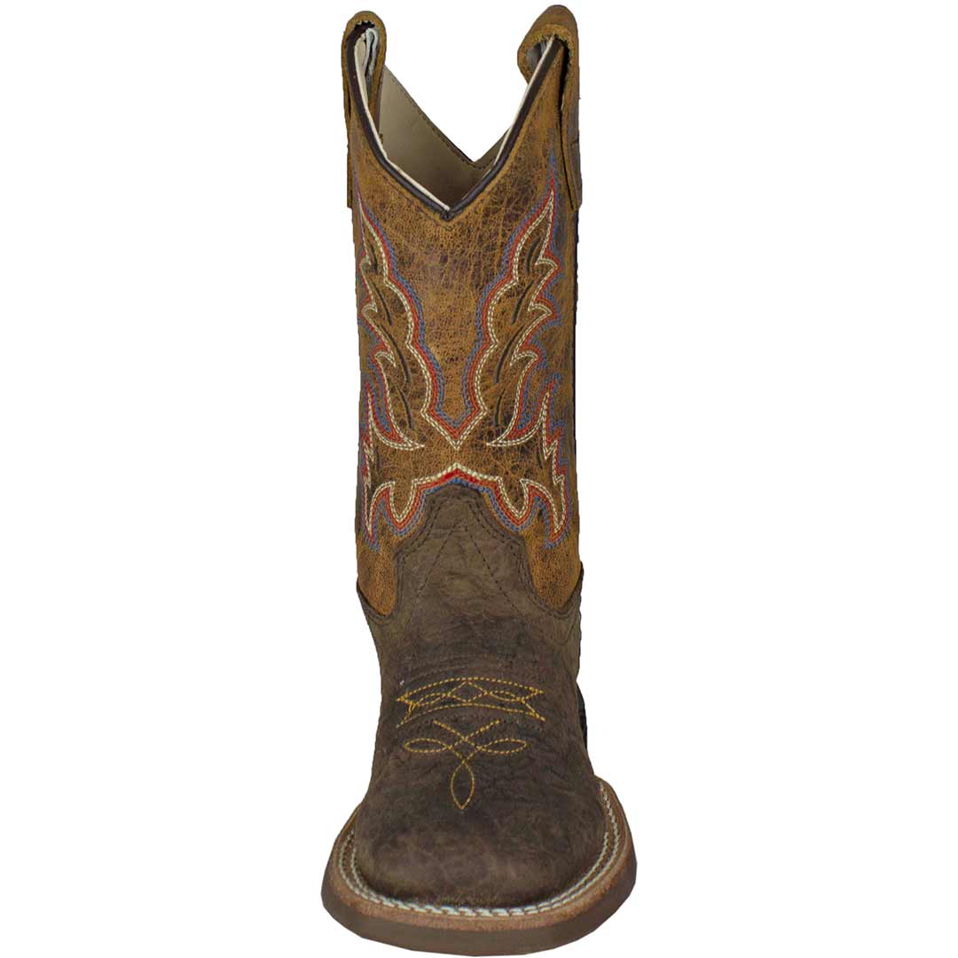 Old West Kids' Distressed Vamp Cowboy Boots