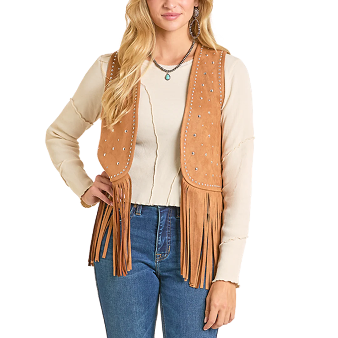 Rock & Roll Cowgirl Women's Studded Fringe Vest