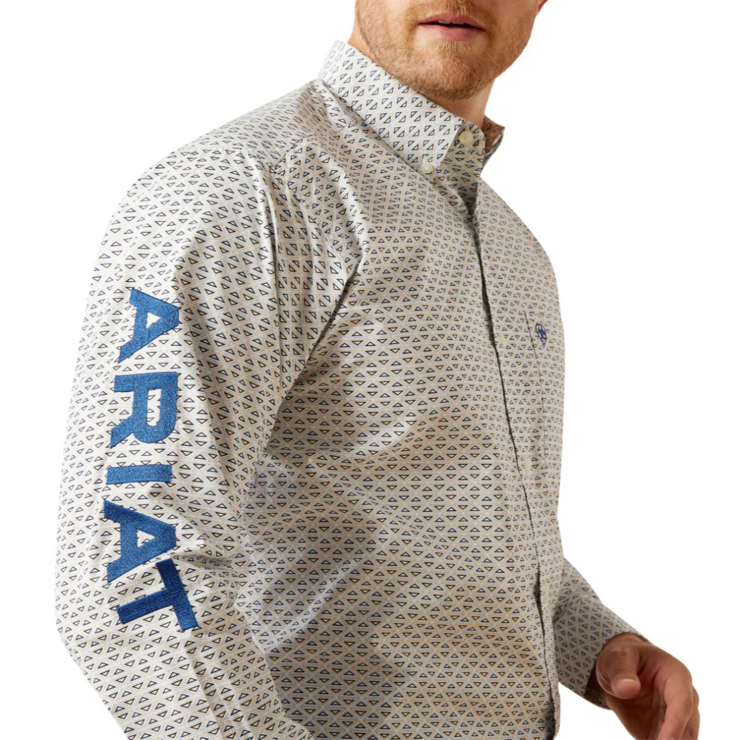 Ariat Men's Team Geometric Logo Classic Fit Button-Down Shirt