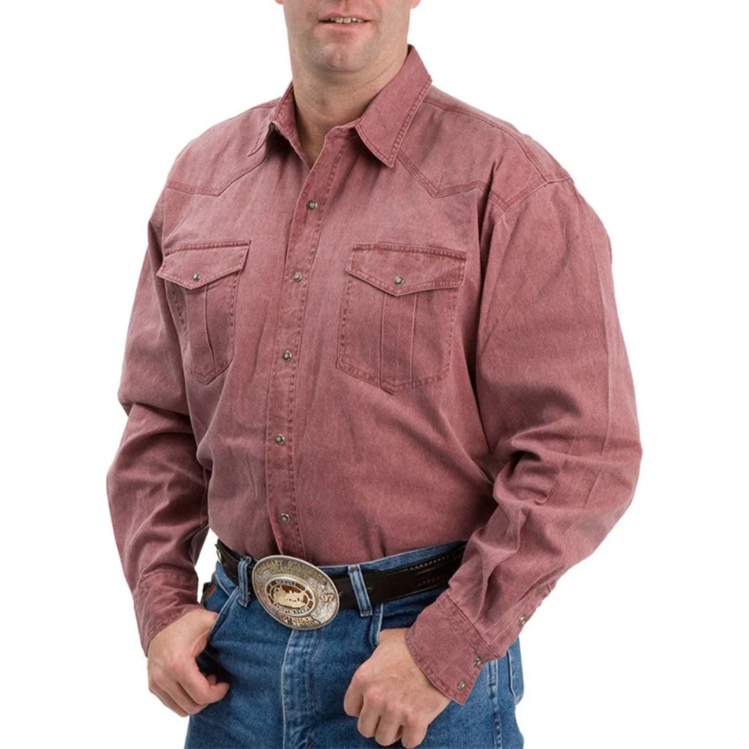 Roper Men's Pigment Twill Wash Down Shirt