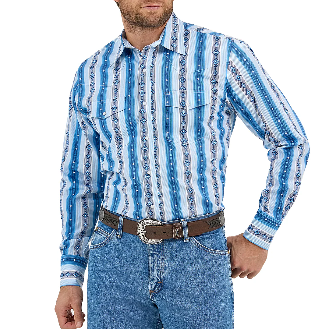 Wrangler Men's Checotah Long Sleeve Snap Shirt