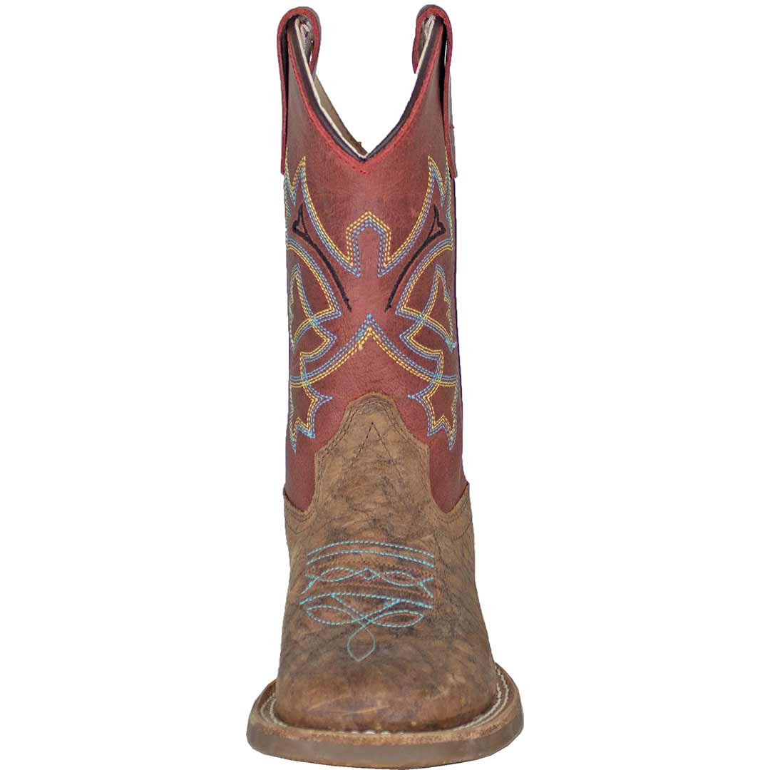 Old West Kids' Distressed Vamp Cowboy Boots